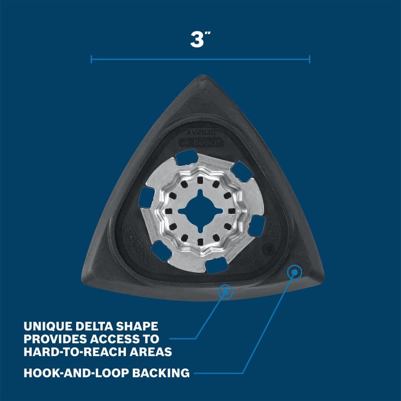 BOSCH OSL350SPD Starlock Oscillating Multi-Tool Delta Sanding Pad - 3D Interface Technology, Hook-and-Loop System, Perfect for Woodworking, DIY & Professional Detailed Sanding Projects - Image 2