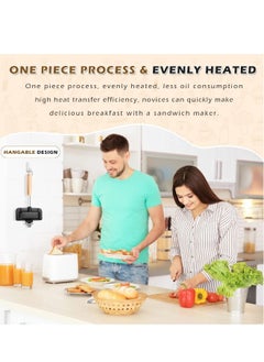 Generic Double-Sided Nonstick Sandwich Maker & Hot Dog Toaster - Versatile Grilled Cheese and Breakfast Pan for Pancakes, Omelets, Toast, and More! Perfect for Quick and Easy Meals.  - Image 4