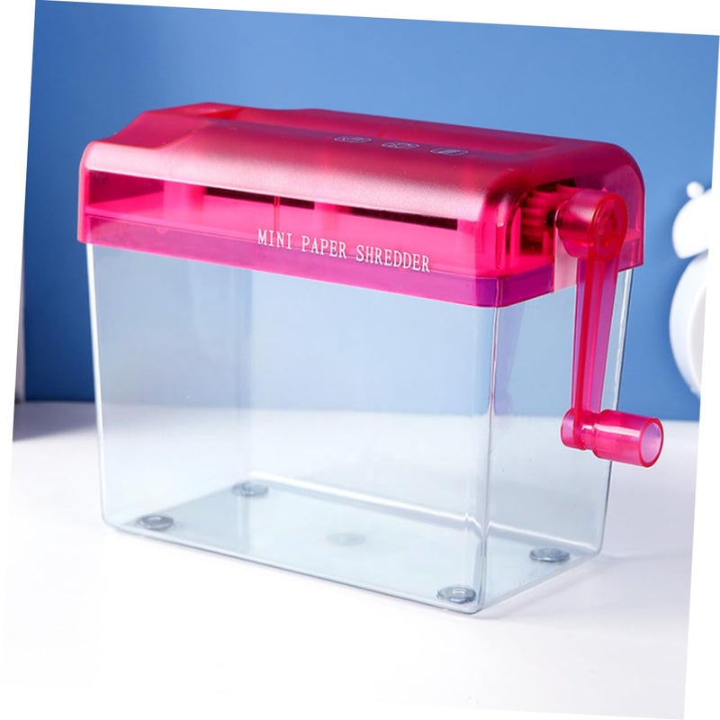 Portable Small Office Shredder Manual Crosscut for Home School Documents Bills - Image 5