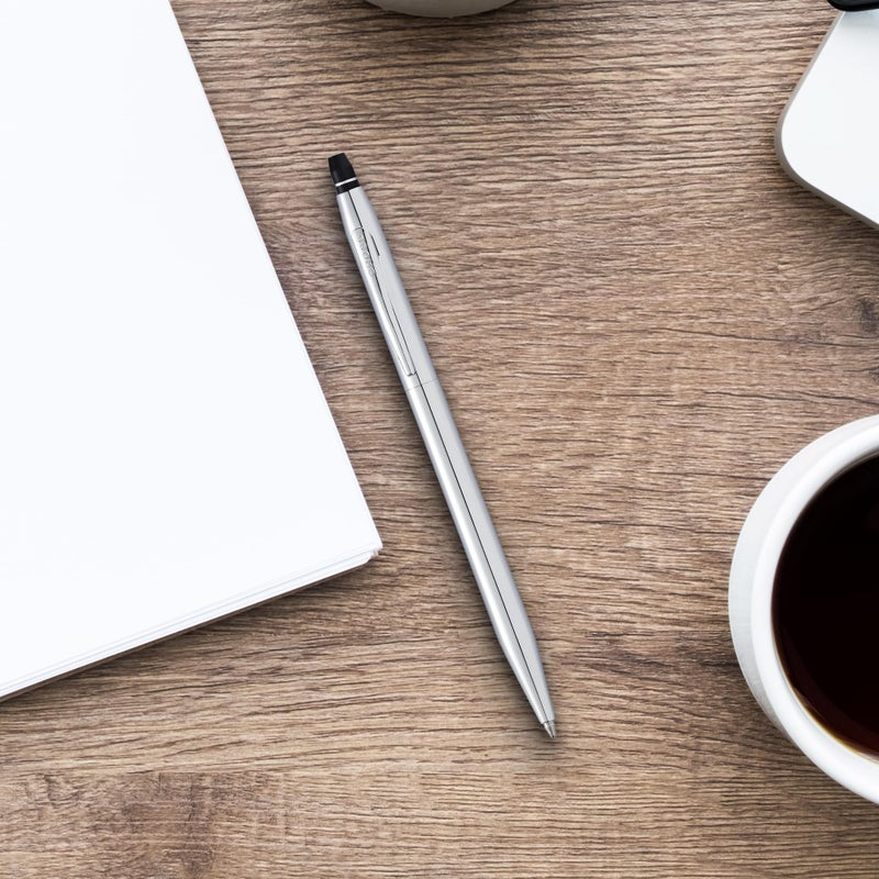 Cross Click Refillable Ballpoint Pen Presented in a Everyday Gift Box - Medium Point, Black Ink, Chrome - Image 2