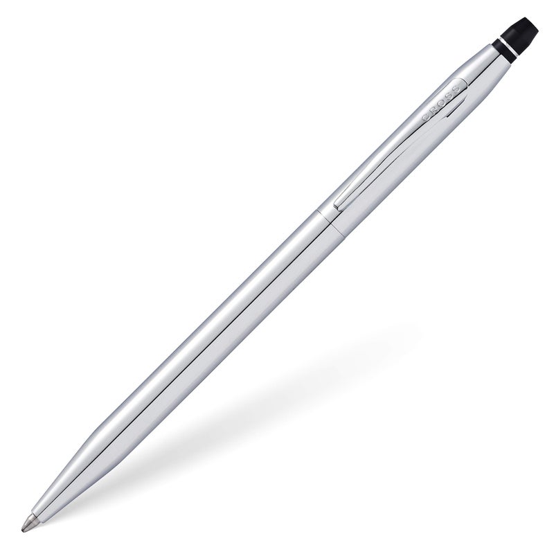 Cross Click Refillable Ballpoint Pen Presented in a Everyday Gift Box - Medium Point, Black Ink, Chrome - Image 1