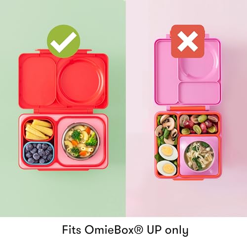 OmieBox UP (2 pack) Leakproof Dips Containers To Go, Salad Dressing Container, Condiment Container with Lids - Food Safe Silicone - 4.5 ounces (Purple/Green) - Image 2
