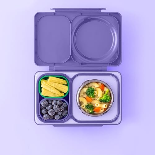 OmieBox UP (2 pack) Leakproof Dips Containers To Go, Salad Dressing Container, Condiment Container with Lids - Food Safe Silicone - 4.5 ounces (Purple/Green) - Image 4