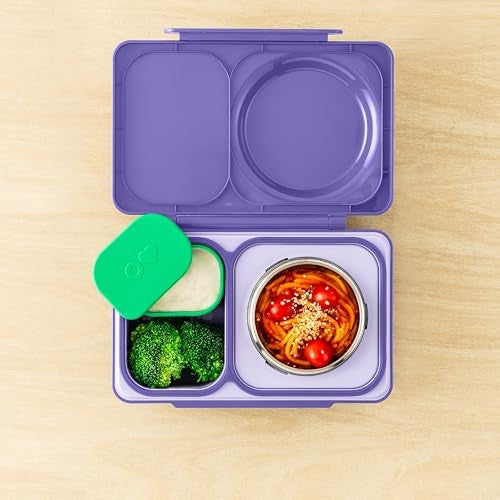 OmieBox UP (2 pack) Leakproof Dips Containers To Go, Salad Dressing Container, Condiment Container with Lids - Food Safe Silicone - 4.5 ounces (Purple/Green) - Image 3