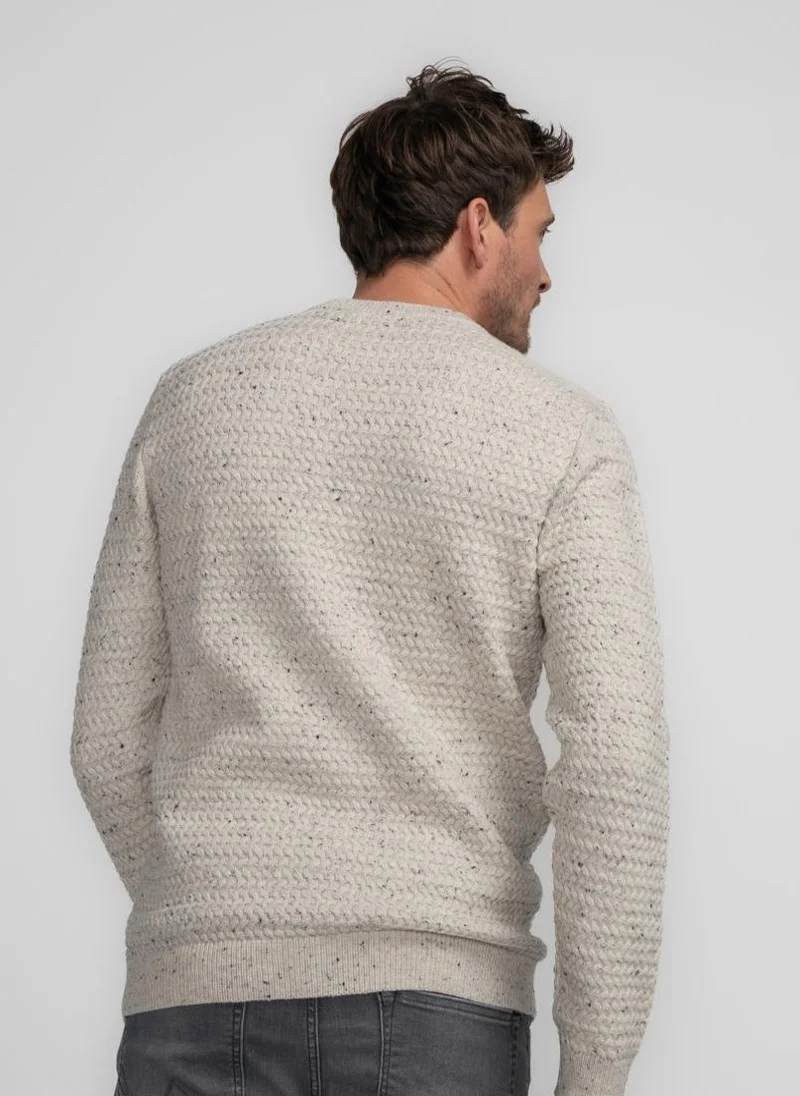 بترول اندستريز كنزة رجالي بياقة دائرية أساسية