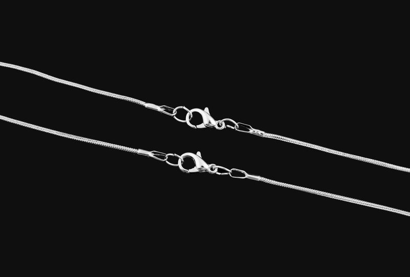 Cmidy 24pcs 18 Inch 925 Silver Plated 1.2mm DIY Snake Chain Charms Link Necklace With Lobster Clasps for Jewelry Making - Image 5