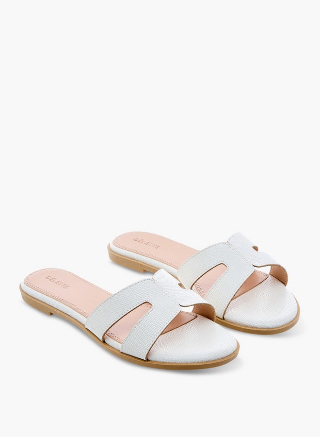 سيليست صنادل نسائية سهلة الارتداء بتفاصيل مقصوصة - Image 3