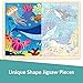 MoinKidz 48 Piece Puzzles for Kids Ages 35 with Unique Puzzle Pieces Wooden Jigsaw Puzzle for 3 4 5 6 7 8 Year Old Ocean Animal Toddler Puzzles for Kids Ages 48 with Storage Tray - Image 4