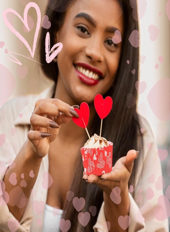 Qumenan 600 Pack Valentines Cupcake Liners Standard Muffin Cupcake Cups Cupcake Wrappers Paper for Wedding Party Decorations Supplies (12 Styles) - Image 5