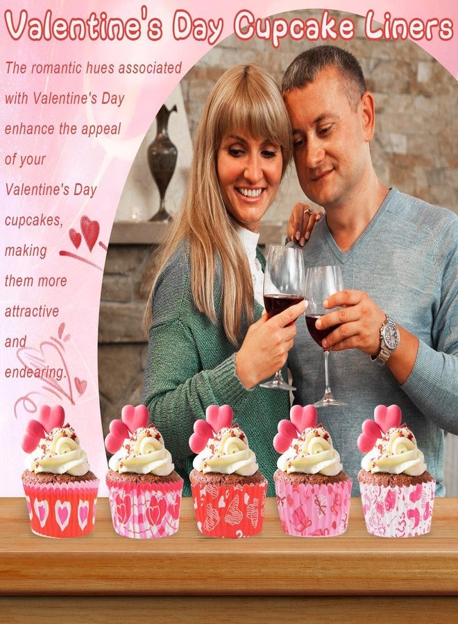 Qumenan 600 Pack Valentines Cupcake Liners Standard Muffin Cupcake Cups Cupcake Wrappers Paper for Wedding Party Decorations Supplies (12 Styles) - Image 4
