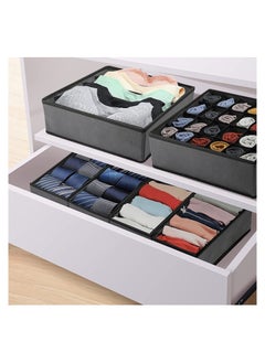 Generic 6 Set Underwear Drawer Closet Organizer Foldable Fabric Dresser Storage Box for Bras Socks Briefs Ties Belts Lingerie Clothes  - Image 3