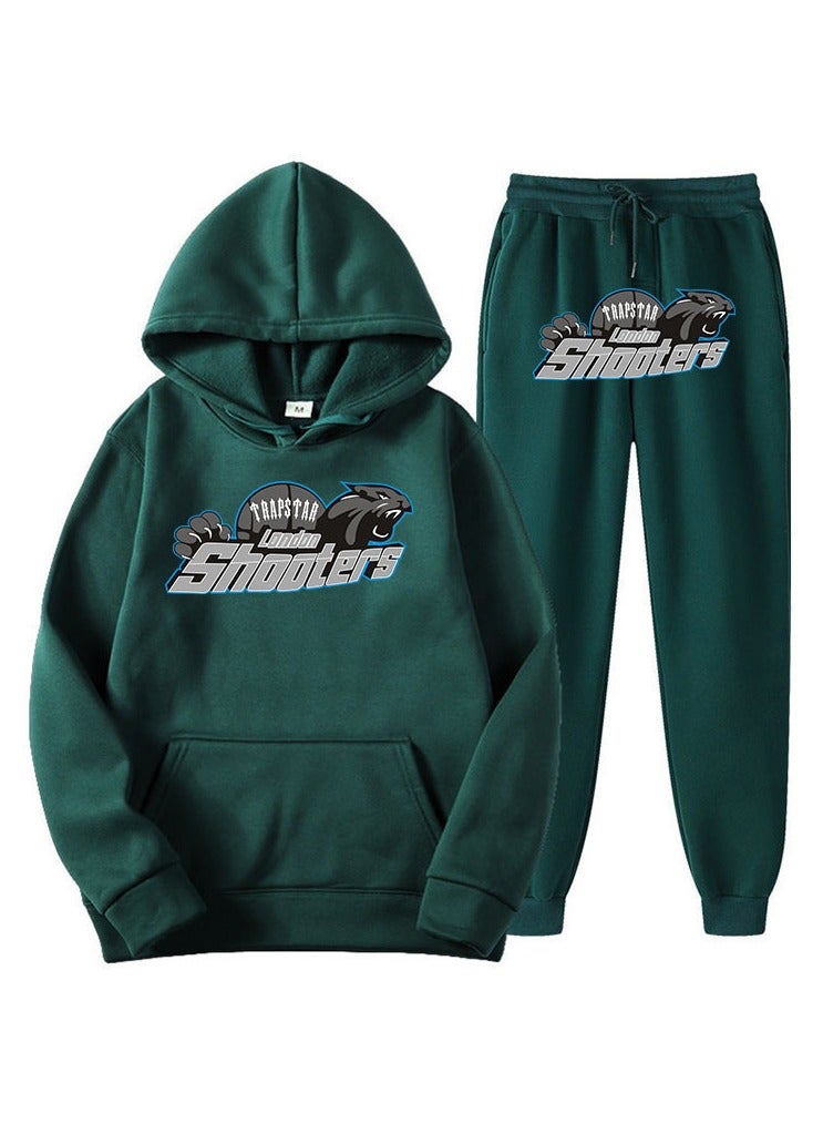 KUYING Autumn And Winter Velvet Warm Printed Casual Suit Sportswear Set - Image 1