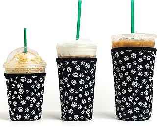 BAXENDALE AND CO BAXENDALE AND CO Baxendale Iced Coffee Sleeve for Cold Drink Cups 3 Pack Neoprene Iced Coffee Sleeve Cup Sleeves for  - Image 1