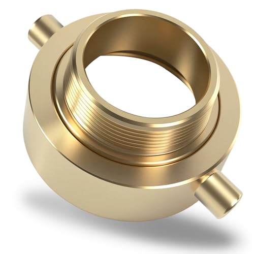 Happy Tree 2-1/2" NH/NST Female x 2" NPT Male Brass Male Swivel Adapter Fire Hose Hydrant Adapter with Pin Lug Brass Fire Equipment - Image 1