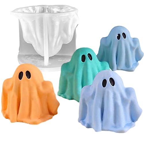 TOPYS Halloween Ghost Candle Silicone Mold DIY 3D Scented Candle Making Wax Mould Gypsum Ornament Resin Soap Chocolate Mold Home Decor - Image 1