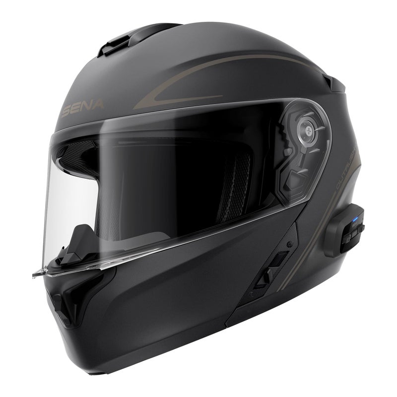 Sena Outrush R Bluetooth Modular Motorcycle Helmet with Intercom System Matte Black L