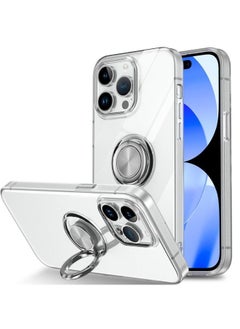 iPhone 15 Pro Case with Metal Rotate Ring Kickstand, Ultra Thin Protective Case, Shockproof, Anti-Yellowing, Anti-Scratch, Anti-Drop Case Cover for Apple iPhone 15 Pro