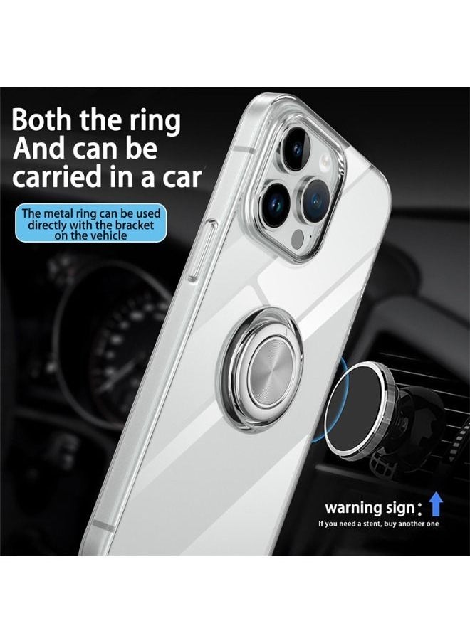 RUGGED SHIELD - iPhone 15 Pro Case with Metal Rotate Ring Kickstand, Ultra Thin Protective Case, Shockproof, Anti-Yellowing, Anti-Scratch, Anti-Drop Case Cover for Apple iPhone 15 Pro - Image 1