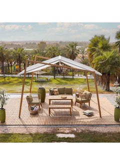 DANUBE HOME Darren Triangle Shaped Gazebo Party Tent Heavy Duty Party Tent For Camping Wedding Party Patio Backyard Lawn Beach Modern Outdoor Furniture 3X4M  - Image 2