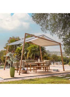 DANUBE HOME Darren Triangle Shaped Gazebo Party Tent Heavy Duty Party Tent For Camping Wedding Party Patio Backyard Lawn Beach Modern Outdoor Furniture 3X4M  - Image 3