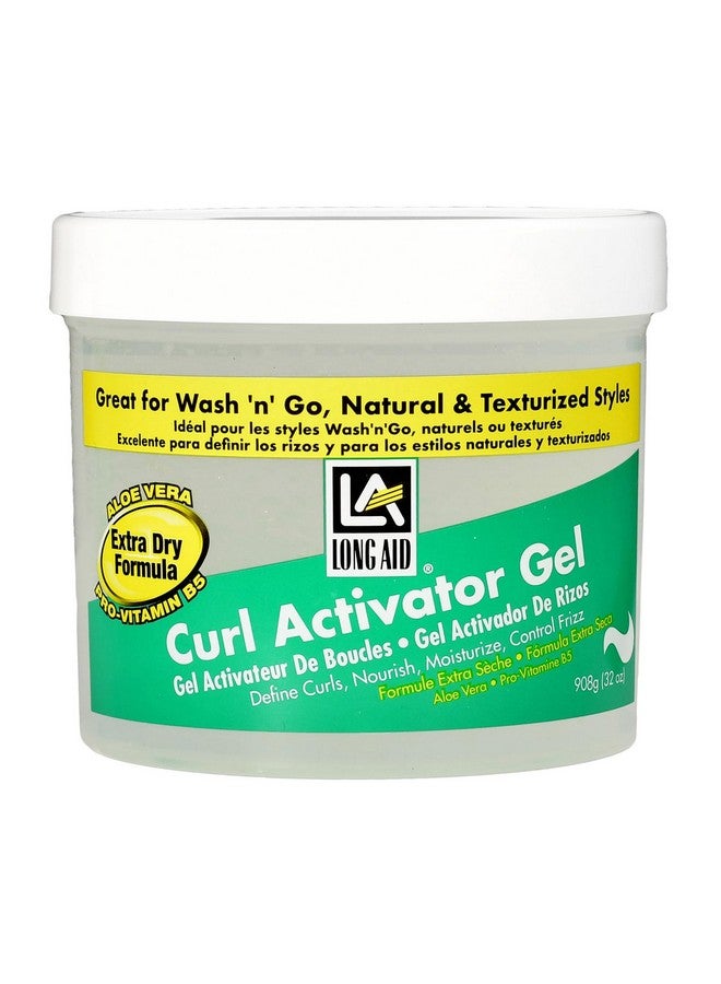 Ampro Long-Aid Activator Gel - Enriched with Aloe Vera, Protein, and Vitamin B Complex - Brings Essential Moisture to Strands - Defines Your Natural Curls - Extra Dry - 32 oz - Image 1