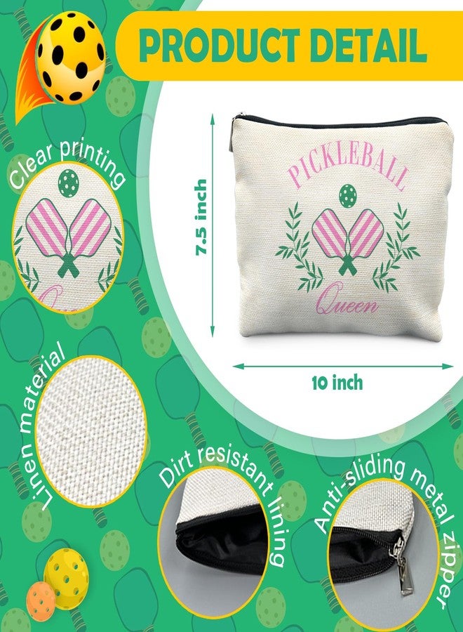 RYYCDOI Pickleball Queen Makeup Bag, Pickleball Gifts for Women, Gifts for Pickleball Lovers, Pickleball Stuff, Pickleball Accessories for Women, Pickleball Cosmetic Bag Toiletry Bag - Image 2