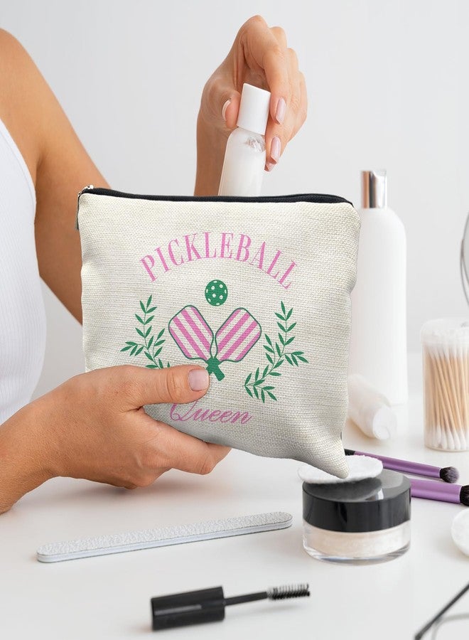 RYYCDOI Pickleball Queen Makeup Bag, Pickleball Gifts for Women, Gifts for Pickleball Lovers, Pickleball Stuff, Pickleball Accessories for Women, Pickleball Cosmetic Bag Toiletry Bag - Image 5