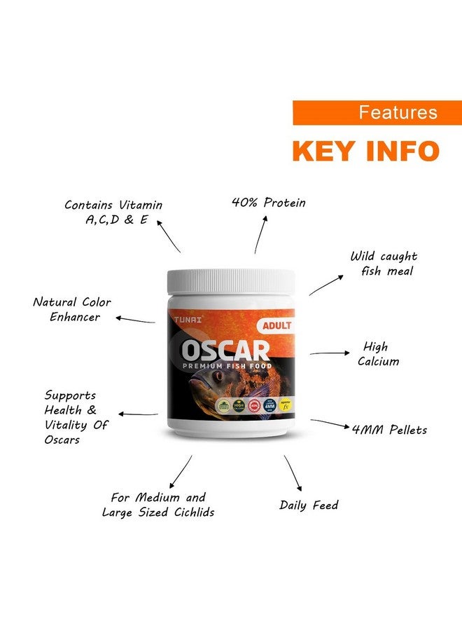 طعام سمك أوسكار سوبريم فورمولا | 4 مم، 500 جرام | يحتوي على 40% بروتين لأسماك أوسكار متوسطة وكبيرة الحجم، في جميع مراحل الحياة، حبيبات - Image 4