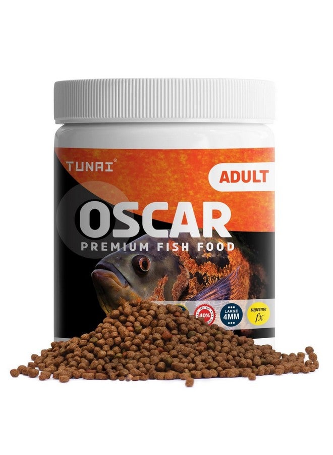 طعام سمك أوسكار سوبريم فورمولا | 4 مم، 500 جرام | يحتوي على 40% بروتين لأسماك أوسكار متوسطة وكبيرة الحجم، في جميع مراحل الحياة، حبيبات - Image 1