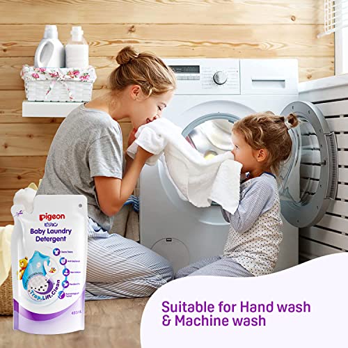 Pigeon Baby Laundry Liquid Detergent Refill 450 ml (Pack of 2) | Gentle Fabric Care for Baby Clothes | Removes Daily Stains | Hand & Machine Wash - Image 5