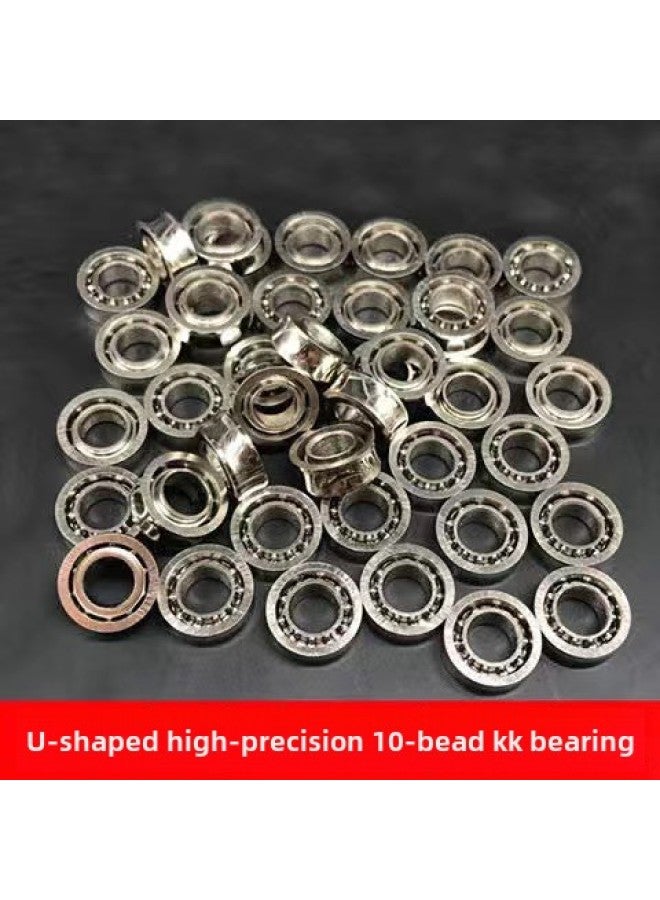 Yo-Yo Accessories Suit Rope Lubricating Oil Shaft Puller Gloves Center Shaft 10 Beads KK Ball Bearing Parts Side Shaft-Color:Silver One 10-bead Bearing - Image 1