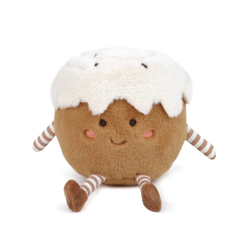 MON AMI Cinnamon Bun Plush Toy â€“ 7 inches Cute Breakfast Cinnamon Roll Plushie with Icing | Soft Stuffed Toy for All Ages | Holiday DÃ©cor Accent & Sweet Gift - Image 1