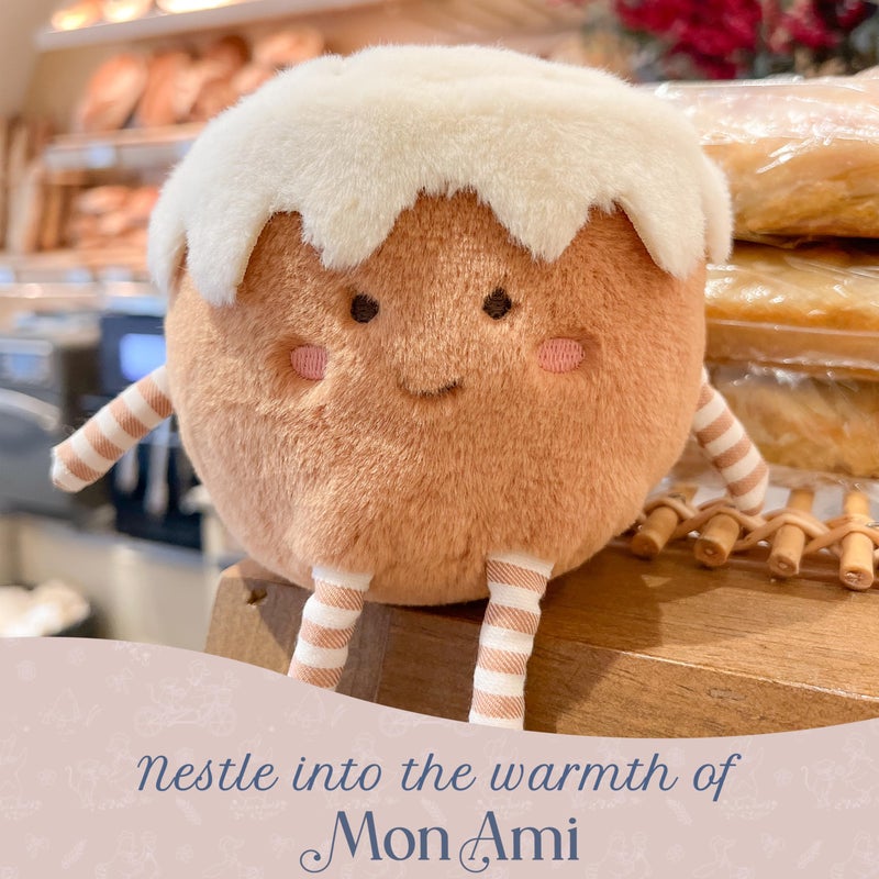 MON AMI Cinnamon Bun Plush Toy â€“ 7 inches Cute Breakfast Cinnamon Roll Plushie with Icing | Soft Stuffed Toy for All Ages | Holiday DÃ©cor Accent & Sweet Gift - Image 4