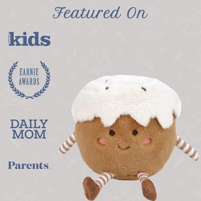 MON AMI Cinnamon Bun Plush Toy â€“ 7 inches Cute Breakfast Cinnamon Roll Plushie with Icing | Soft Stuffed Toy for All Ages | Holiday DÃ©cor Accent & Sweet Gift - Image 5