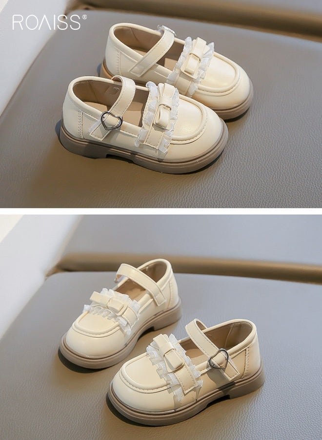 رويس أحذية أنيقة للفتيات، أحذية أنيقة للغاية مزينة بعقدة، أحذية مسطحة بإغلاق فيلكرو ونعل مانع للانزلاق، مناسبة للحفلات، حفلات الزفاف، المدرسة، الارتداء اليومي أو المناسبات الأخرى - Image 3