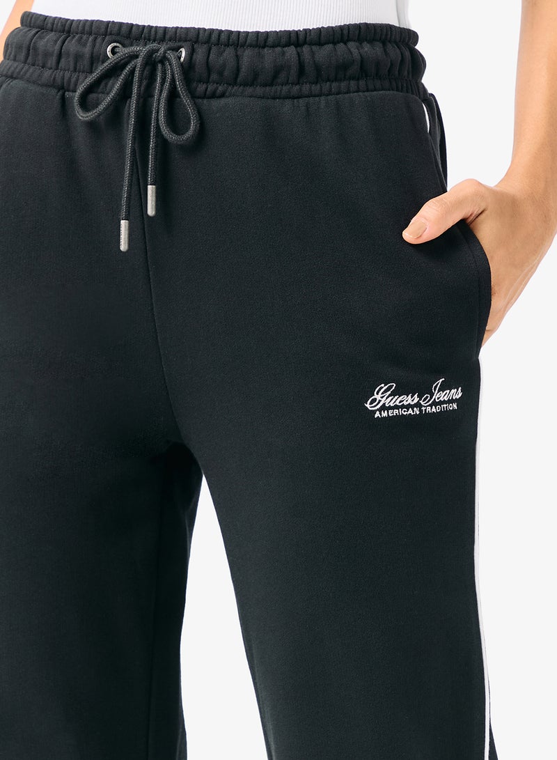 جس بنطال رياضي واسع بتفاصيل شعار - Image 4