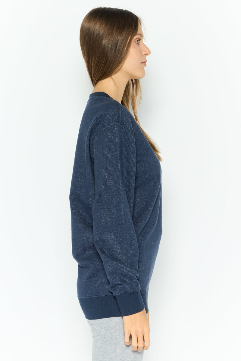 PUMA Women Sportswear Fit Long Sleeves Outdoor Sweatshirt, Navy - Image 2