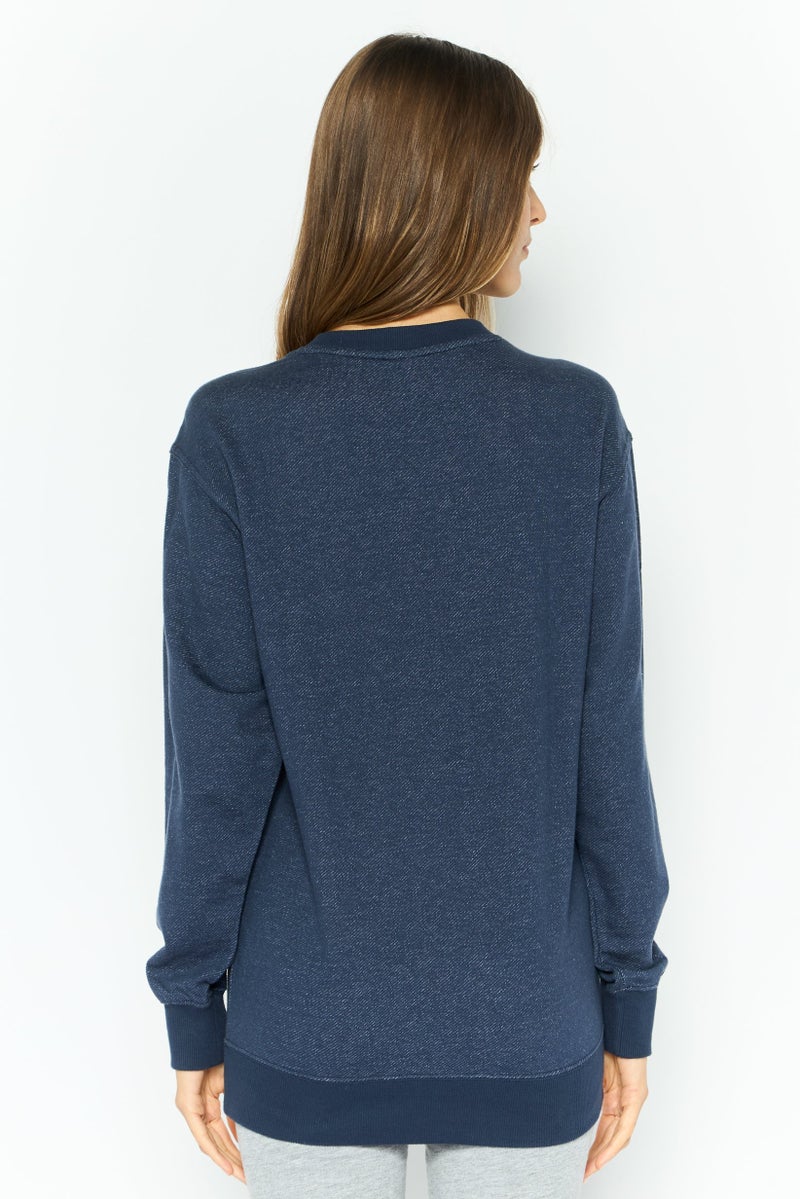 PUMA Women Sportswear Fit Long Sleeves Outdoor Sweatshirt, Navy - Image 4