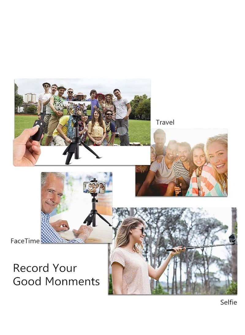 Excefore - Portable 40 Inch Aluminum Alloy Selfie Stick Phone Tripod with Wireless Remote Shutter for iPhone 13 12 11 pro Xs Max Xr X 8 7 6 Plus, Android Smartphone, Selfies Video Recording Live Streaming - Image 1