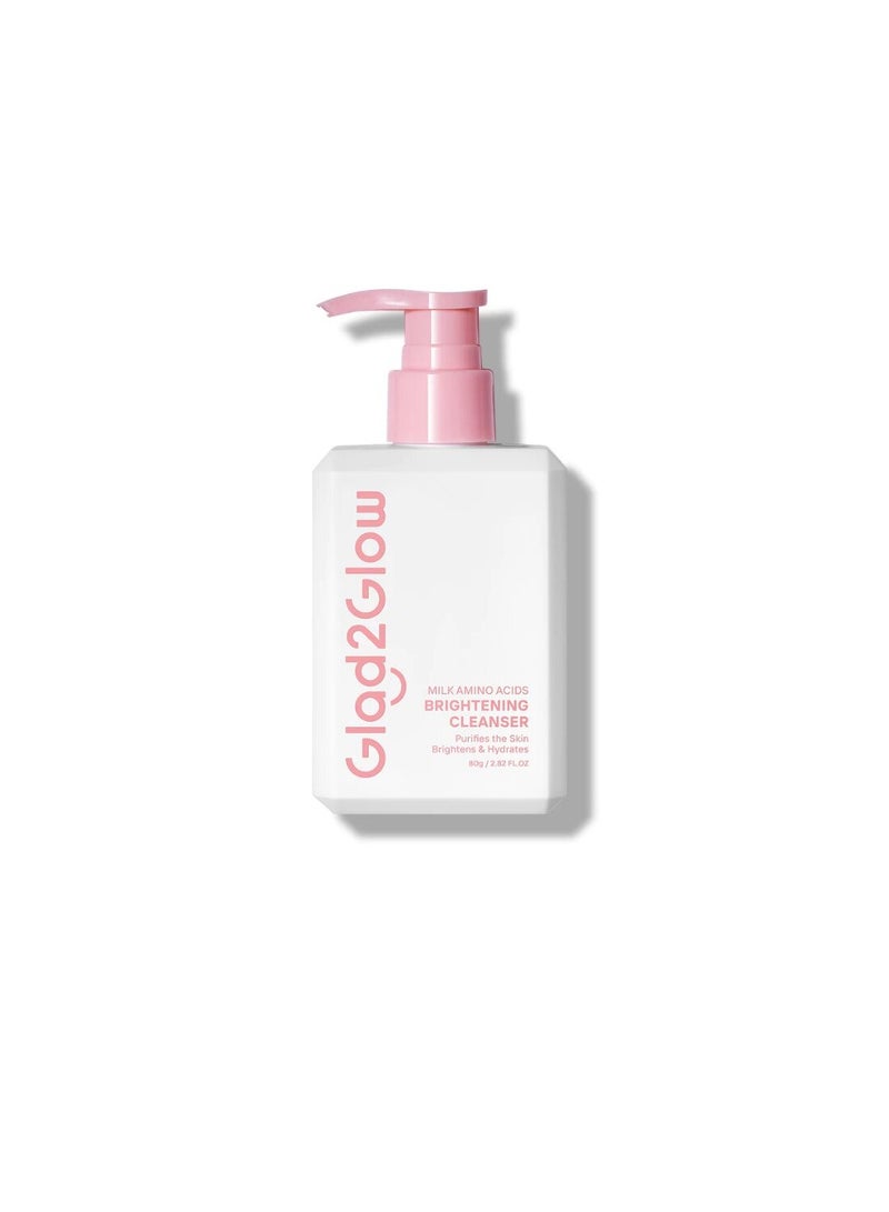 Glad2Glow Milk Amino Acid Gentle Cleanser Face Wash Brighten Hydrating pencuci muka skincare facial wash Oil Control - Image 1