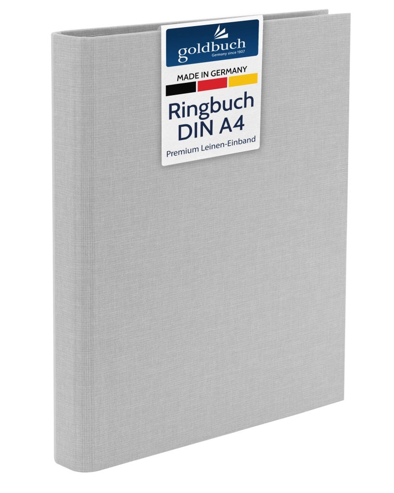 goldbuch Bella Vista Photo Ring Binder 26 x 32 cm Linen 37 Linen Light Grey 26x32 cm