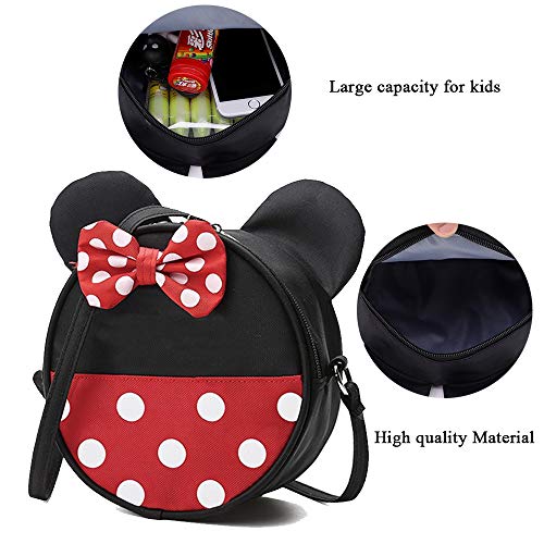 Voikukka Cute Girls Disney Crossbody Purse Toddler Purses Minnie Mouse Purse for Little Girl Trip Travel Toddler Cross Body Bag Small Kids Mini Mouse Accessories Purses - Image 3