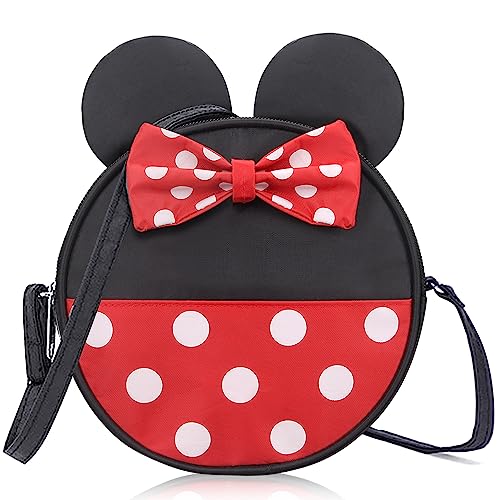 Voikukka Cute Girls Disney Crossbody Purse Toddler Purses Minnie Mouse Purse for Little Girl Trip Travel Toddler Cross Body Bag Small Kids Mini Mouse Accessories Purses - Image 1