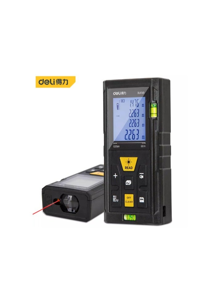 ديلي جهاز قياس المسافات بالليزر Deli DL4169، مدى يصل إلى 60 مترًا، شاشة بحجم 1.7 بوصة - Image 4