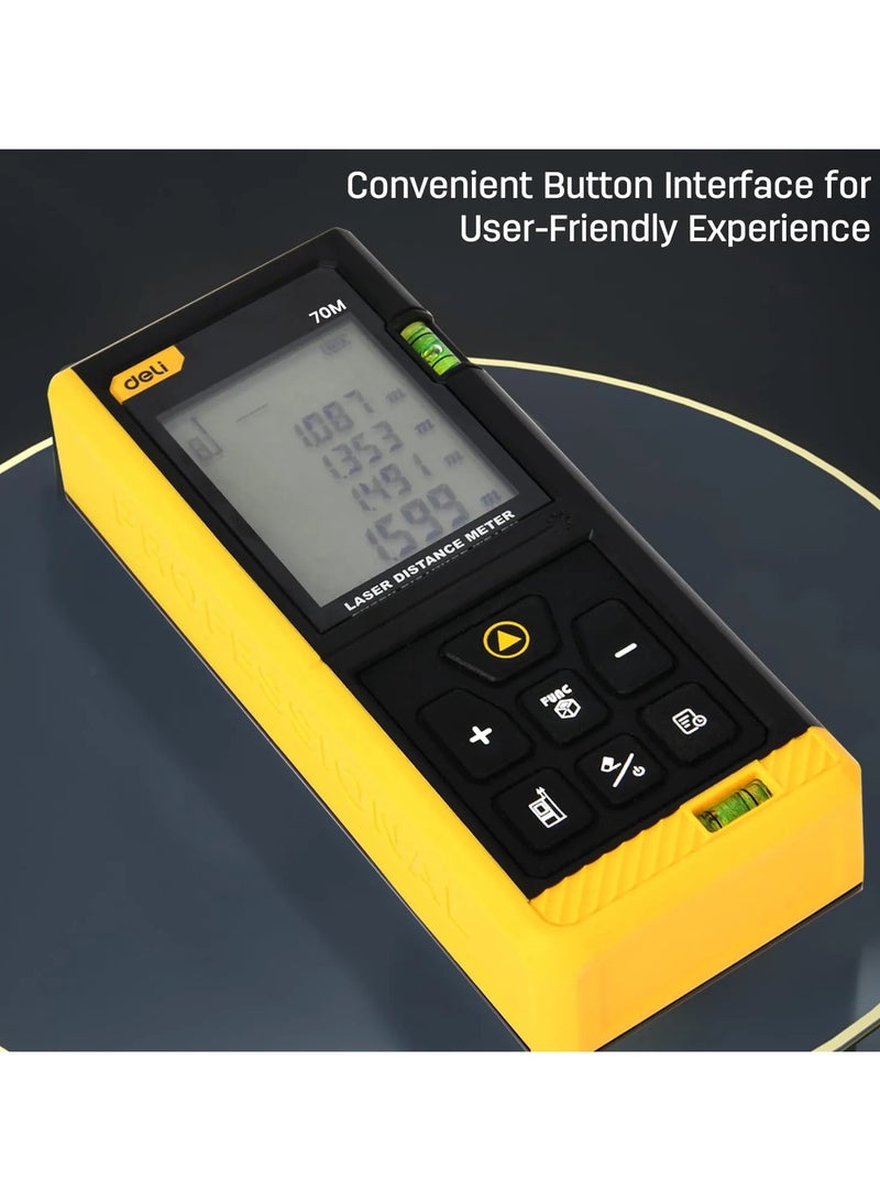 ديلي جهاز قياس المسافات بالليزر Deli DL4169، مدى يصل إلى 60 مترًا، شاشة بحجم 1.7 بوصة - Image 5