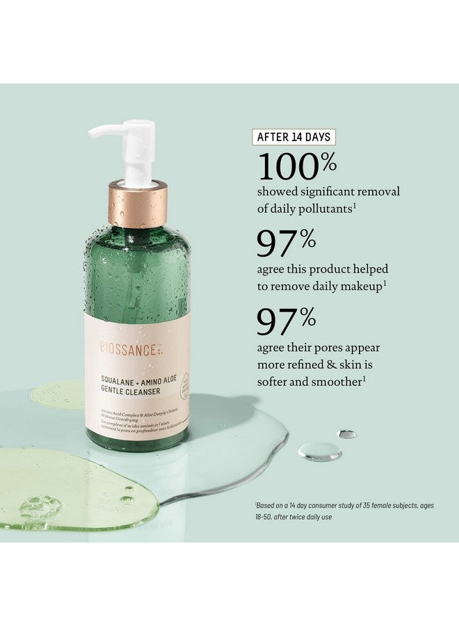 BIOSSANCE Squalane + Amino Aloe Gentle Cleanser. Foaming Gel Face Wash To Deeply Clean Pores And Remove Makeup. Hydrating, Non-Stripping Formula (6.76 Fl Oz) - Image 2