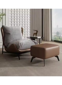 Raffine Modern Luxury Nordic Living Room Armchair with Recliner Footrest  Accent Lounge Sofa Chair for Relaxed Sitting Home Furniture 75x67x45cm  - Image 3