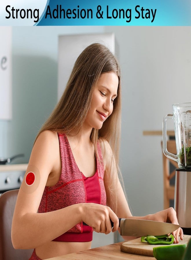 Kuruyo أغطية وملصقات مستشعرات كورويو ليبر 3، لاصقة مقاومة للماء، مضادة للحساسية وخالية من اللاتكس، شريط لاصق شفاف، قوة التصاق عالية، تدوم طويلاً، عبوة من 40 قطعة - Image 5