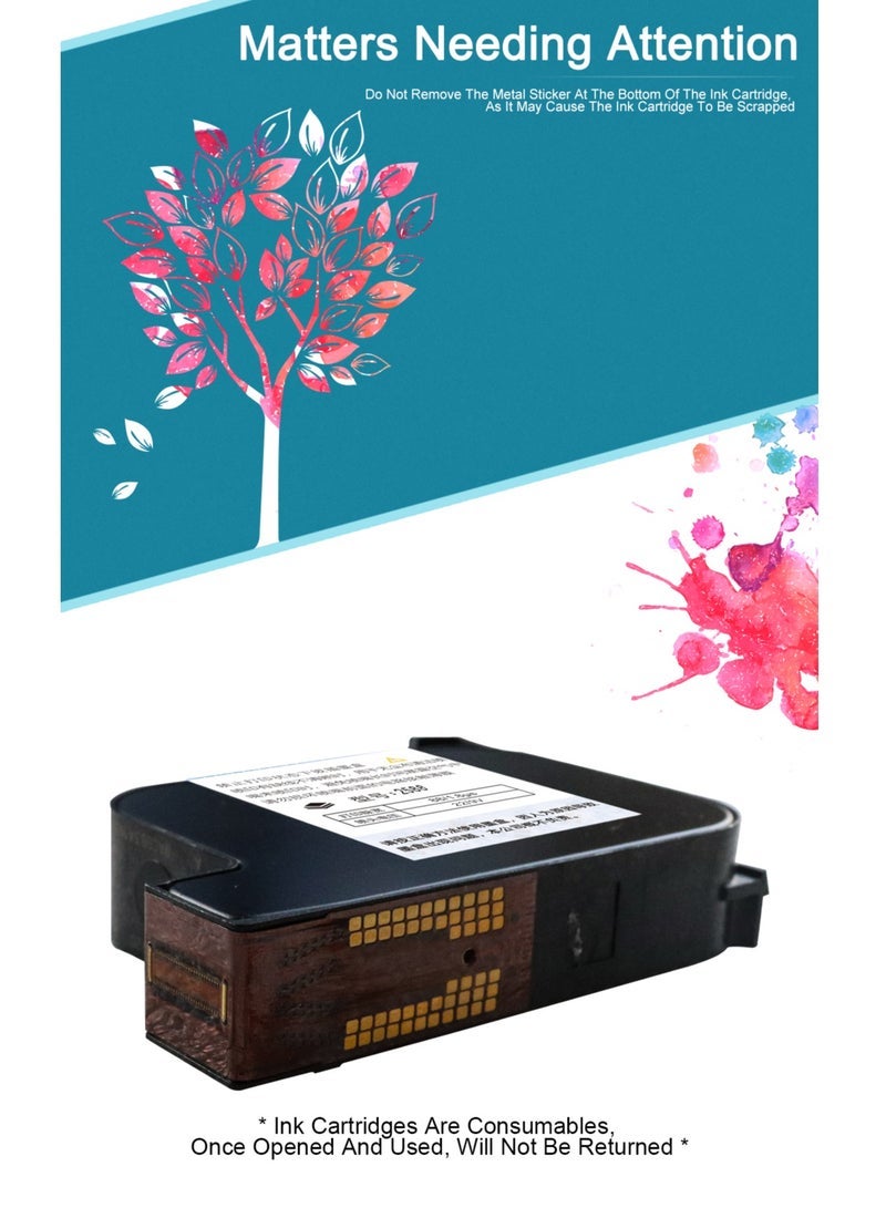 2790K Original Solvent Quick Dry Ink Cartridge Original Aqueous Water Soluble Ink Cartridge Replacement Handheld Inkjet Printer MX3S/D10 (Blue) - Image 5