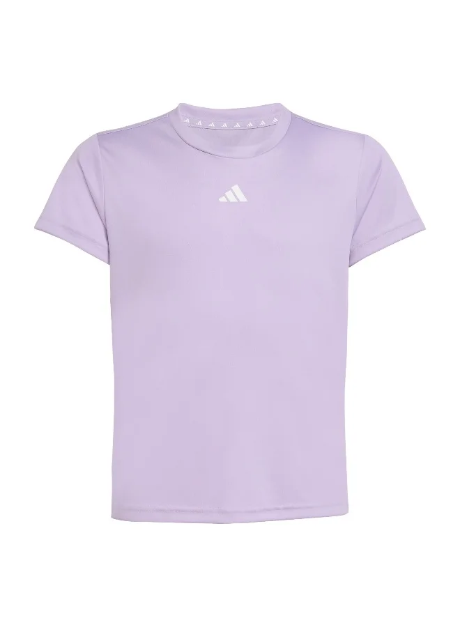 Adidas Jg Tr-Es T Purple Training T-Shirts For Junior 5-6Y